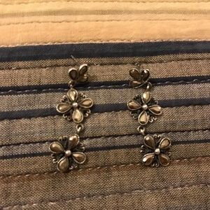 Genuine Silver Flower Earrings